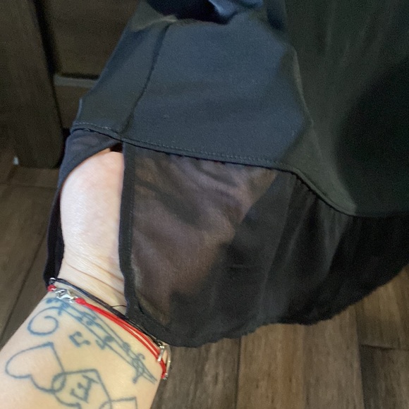 Coldwater creek blouse black bell sleeve 3/4 top size M - Picture 4 of 6